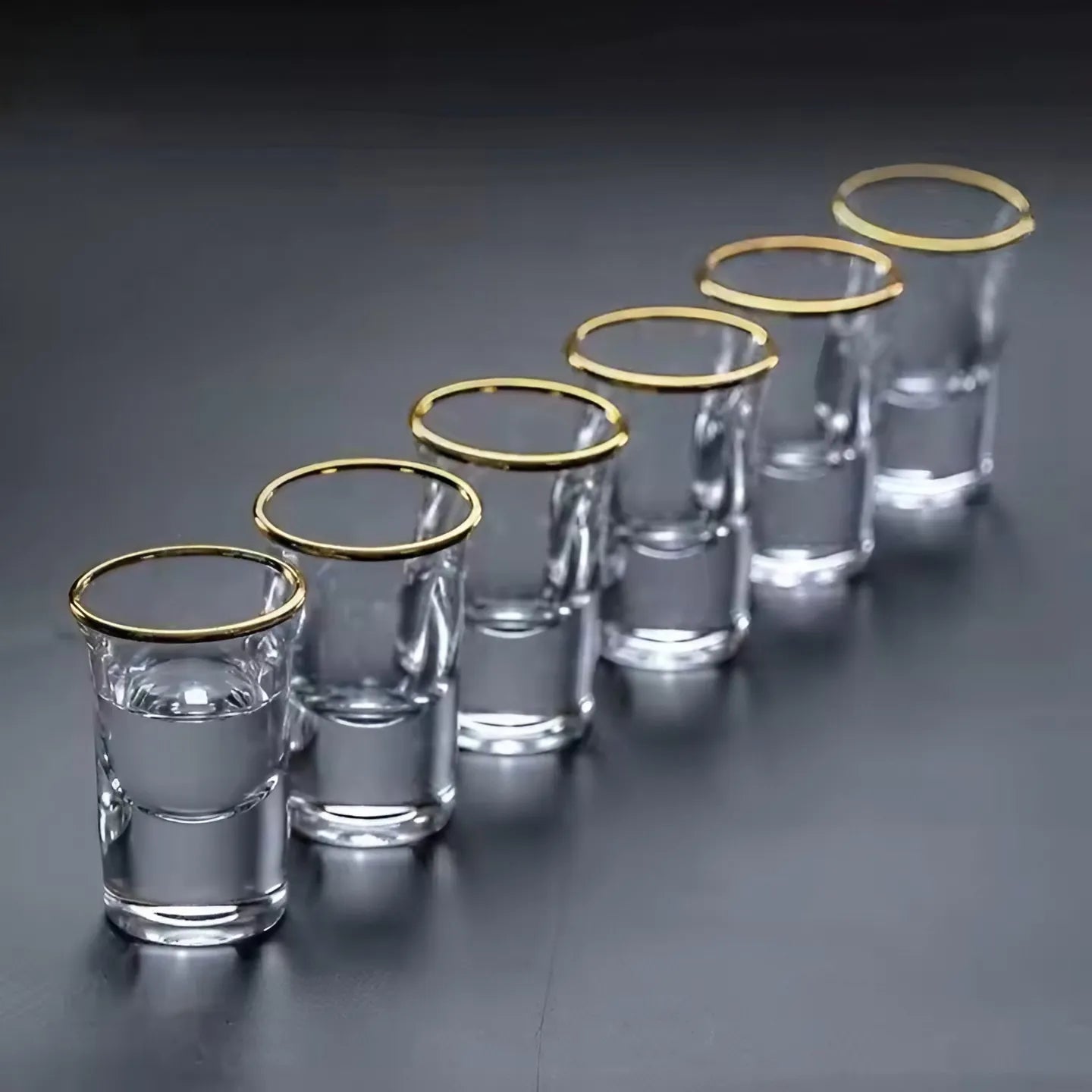 Copos para Bebidas Espirituosas com Borda Dourada | Haustter