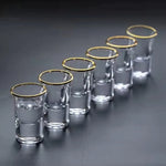 Copos para Bebidas Espirituosas com Borda Dourada | Haustter