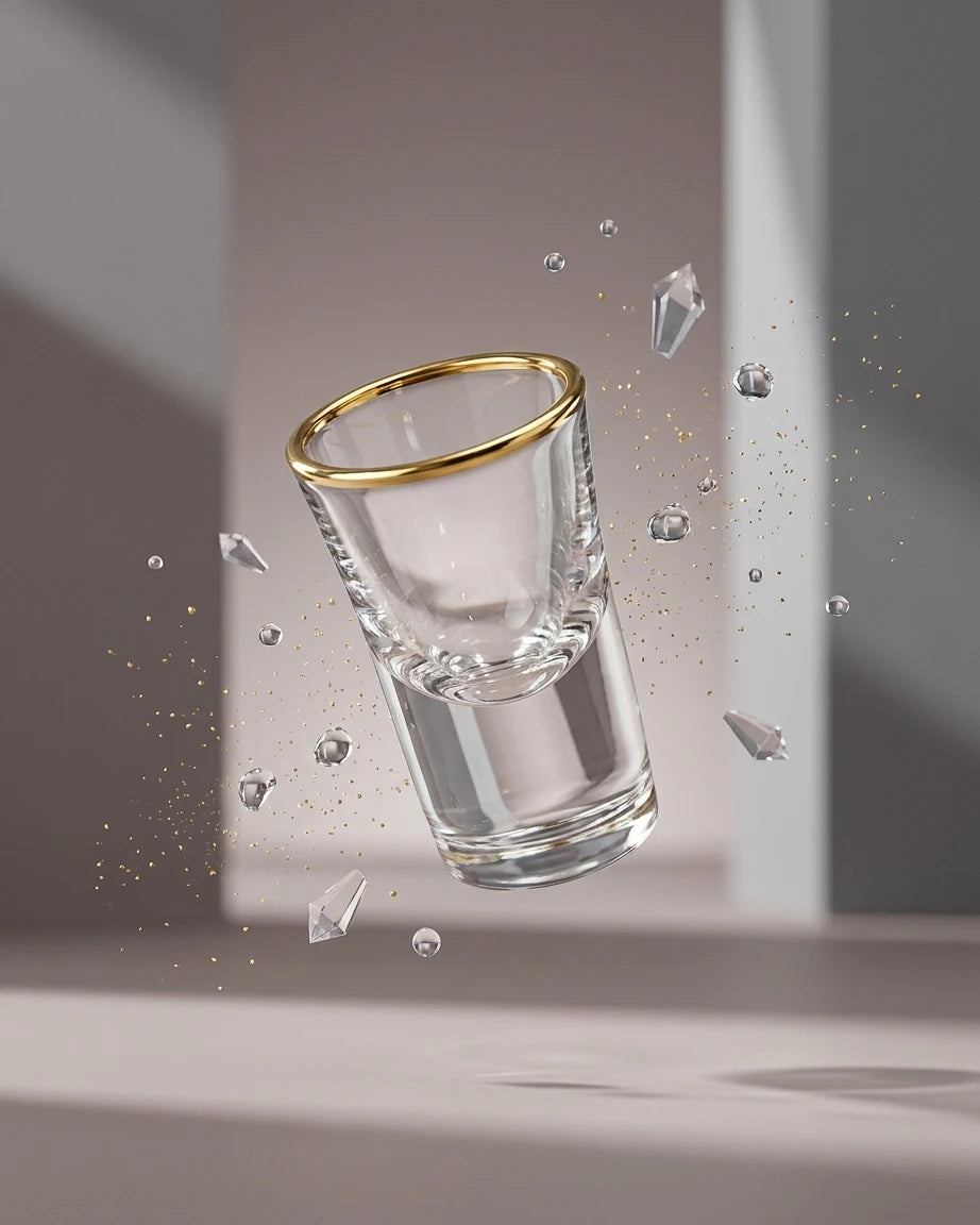 Copos para Bebidas Espirituosas com Borda Dourada | Haustter