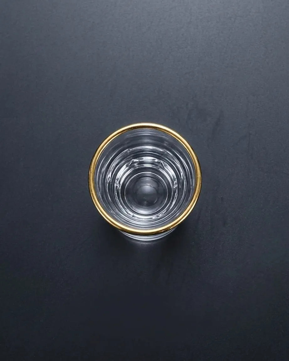 Copos para Bebidas Espirituosas com Borda Dourada
