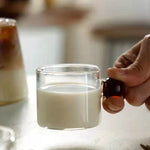 Copo de Café com Alça de Bola de Vidro, Copos de Espresso de 100ml para Casa, Pequenos, Xícara para Chá, Decoração de Mesa - Haustter - Haustter