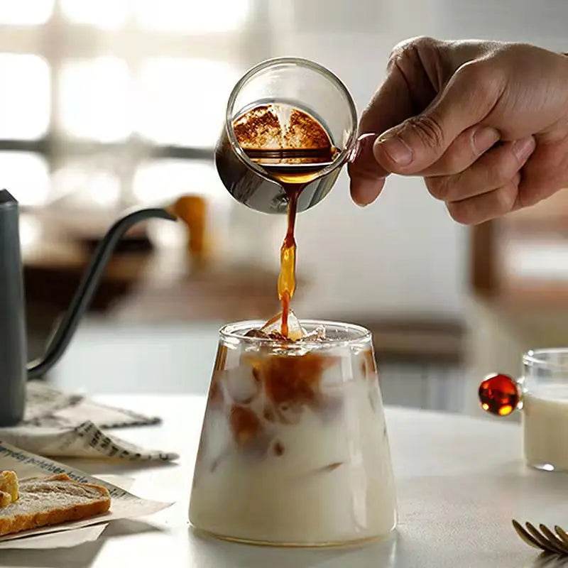 Copo de Café com Alça de Bola de Vidro, Copos de Espresso de 100ml para Casa, Pequenos, Xícara para Chá, Decoração de Mesa - Haustter - Haustter