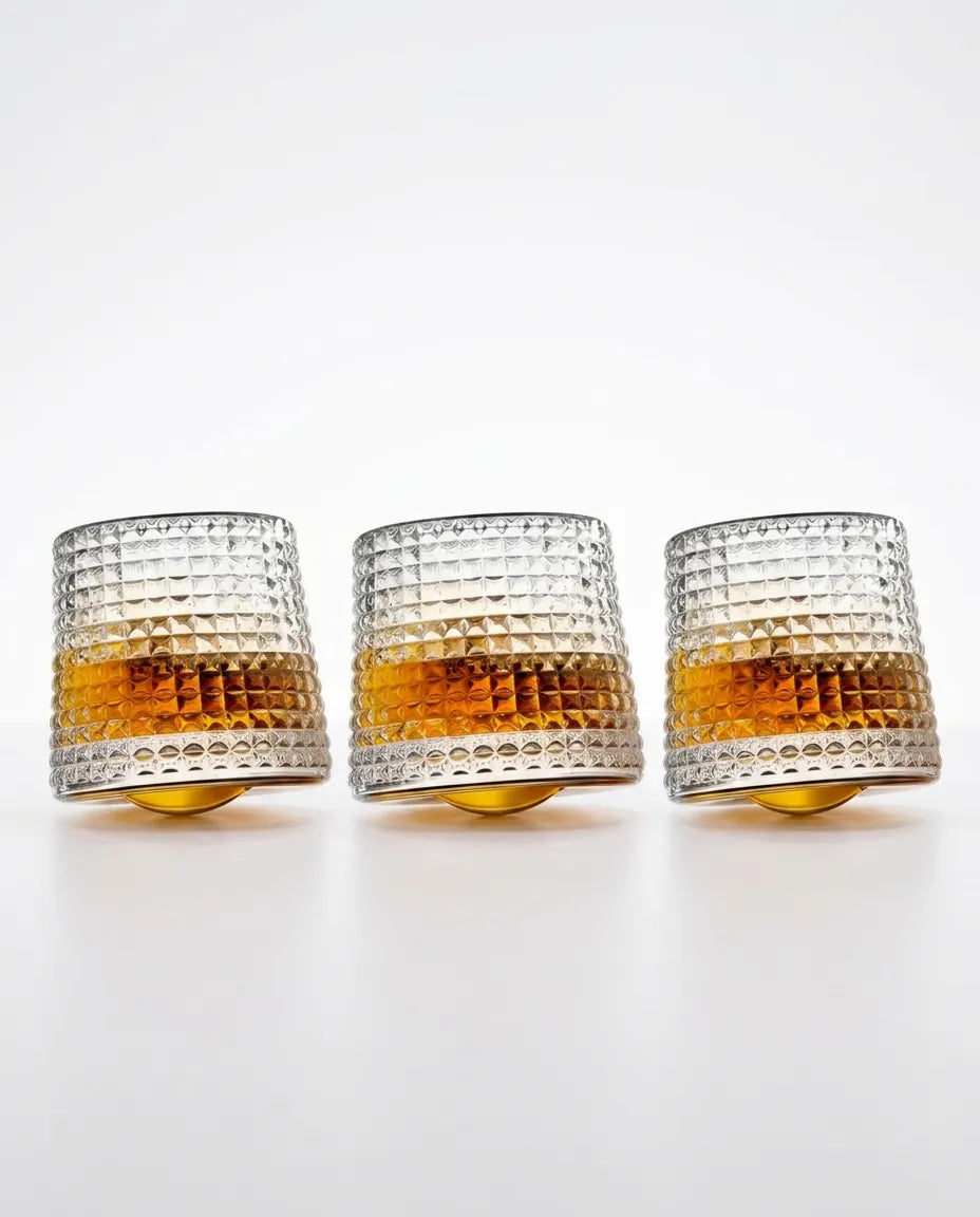Copos de Whisky Giratórios Multi Prismas, Conjunto