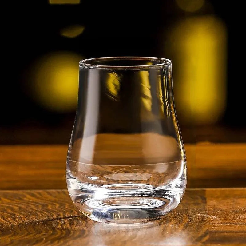 Copos de Whisky Ovalados com Bandeja de Madeira