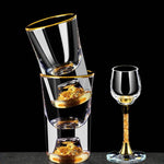 Copos e Taças para Shot com Jarra de Vidro com Folha Dourada - Haustter - Haustter