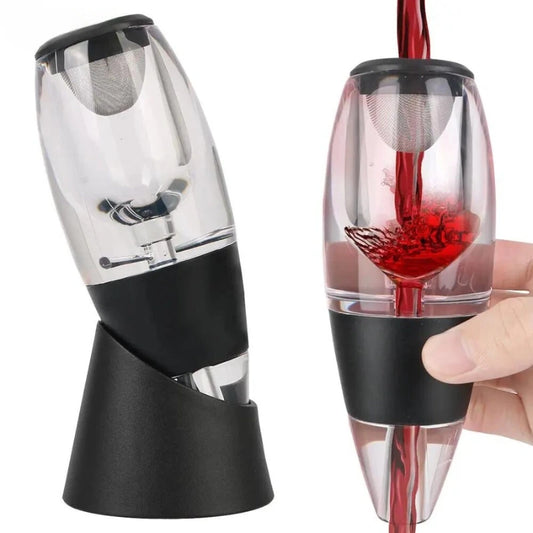 Decantador Profissional para Vinho e Whisky com Filtro e Base, Dispensador Aereador para Bar, Festa e Cozinha, Rápida Oxigenação - Haustter