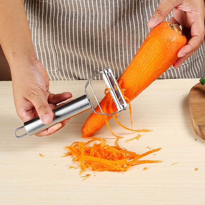 Descascador, Fatiador e Julienar de Aço Inoxidável para Frutas e Verduras 4 em 1 - Haustter - Haustter
