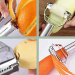 Descascador, Fatiador e Julienar de Aço Inoxidável para Frutas e Verduras 4 em 1 - Haustter - Haustter