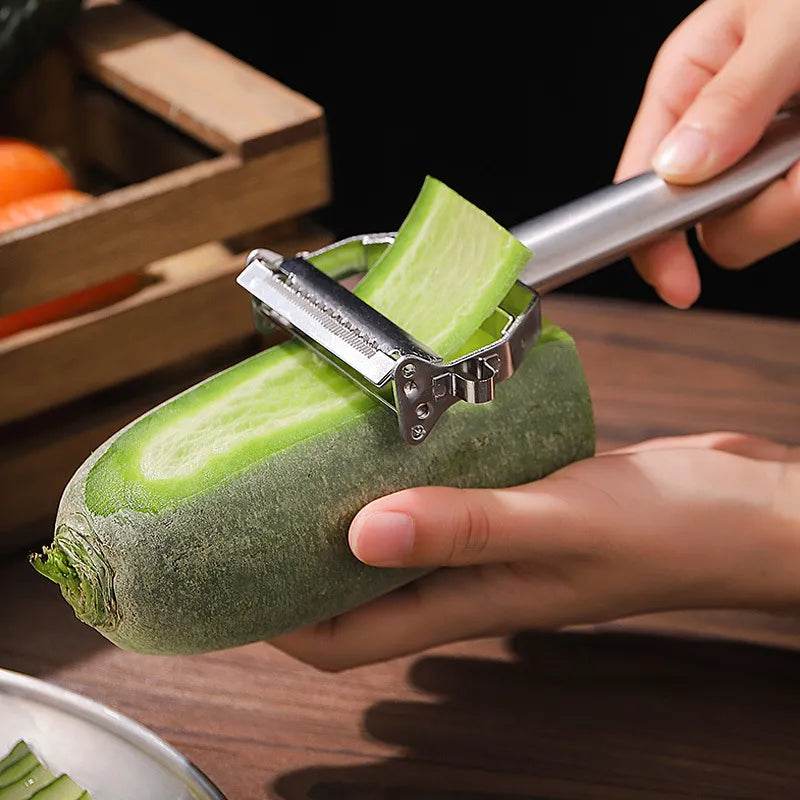 Descascador, Fatiador e Julienar de Aço Inoxidável para Frutas e Verduras 4 em 1 - Haustter - Haustter