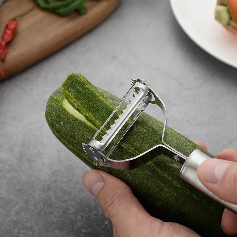 Descascador, Fatiador e Julienar de Aço Inoxidável para Frutas e Verduras 4 em 1 - Haustter - Haustter