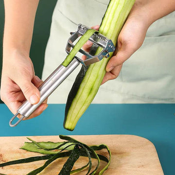Descascador, Fatiador e Julienar de Aço Inoxidável para Frutas e Verduras 4 em 1 - Haustter - Haustter