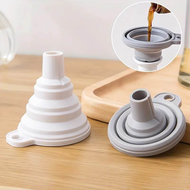 Funil Dobrável de Silicone para Cozinha - Economize Espaço e Evite Sujeira | Haustter - Haustter