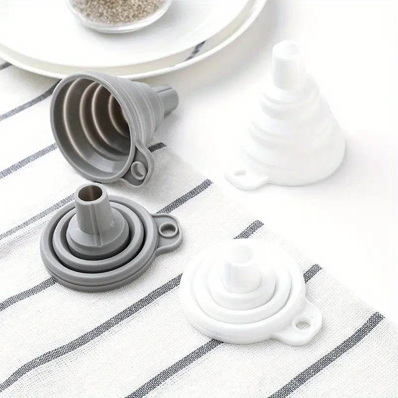 Funil Dobrável de Silicone para Cozinha - Economize Espaço e Evite Sujeira | Haustter - Haustter