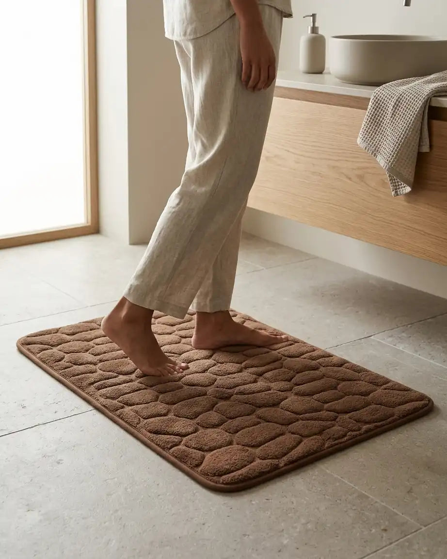 DryStep™ Tapete de Banheiro Absorvente com Base Antiderrapante