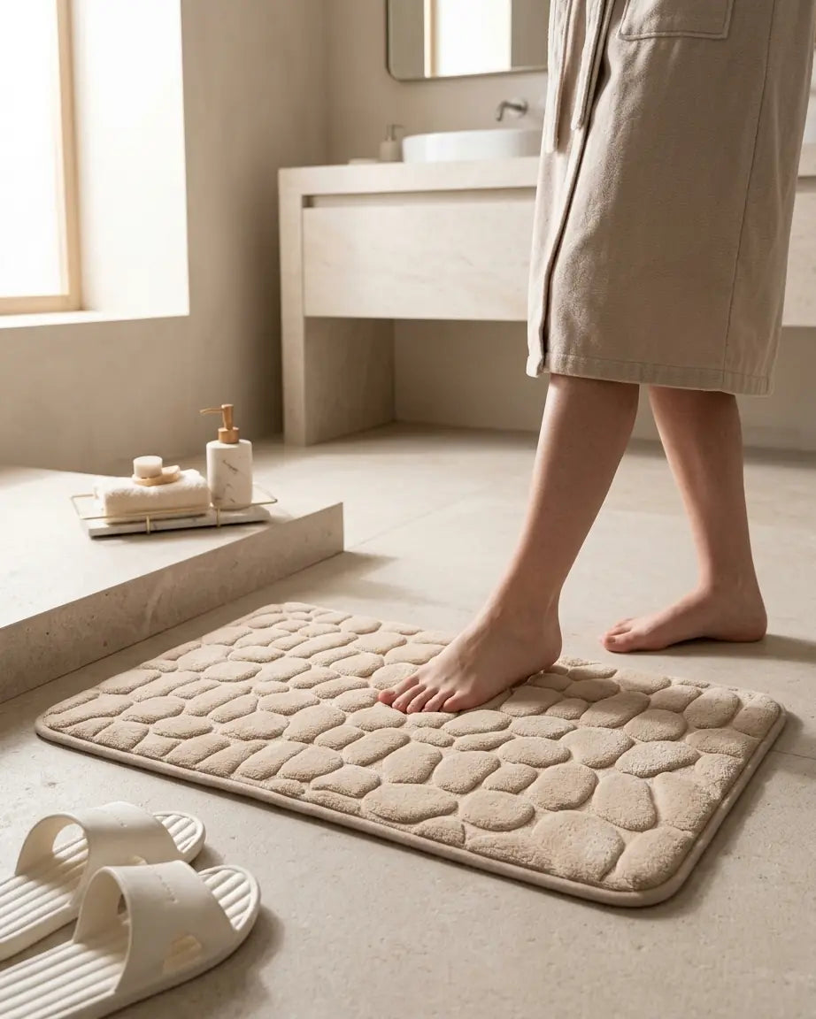 DryStep™ Tapete de Banheiro Absorvente com Base Antiderrapante