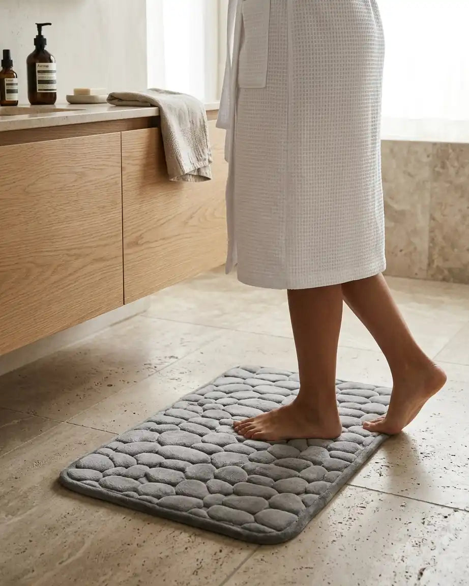 DryStep™ Tapete de Banheiro Absorvente com Base Antiderrapante