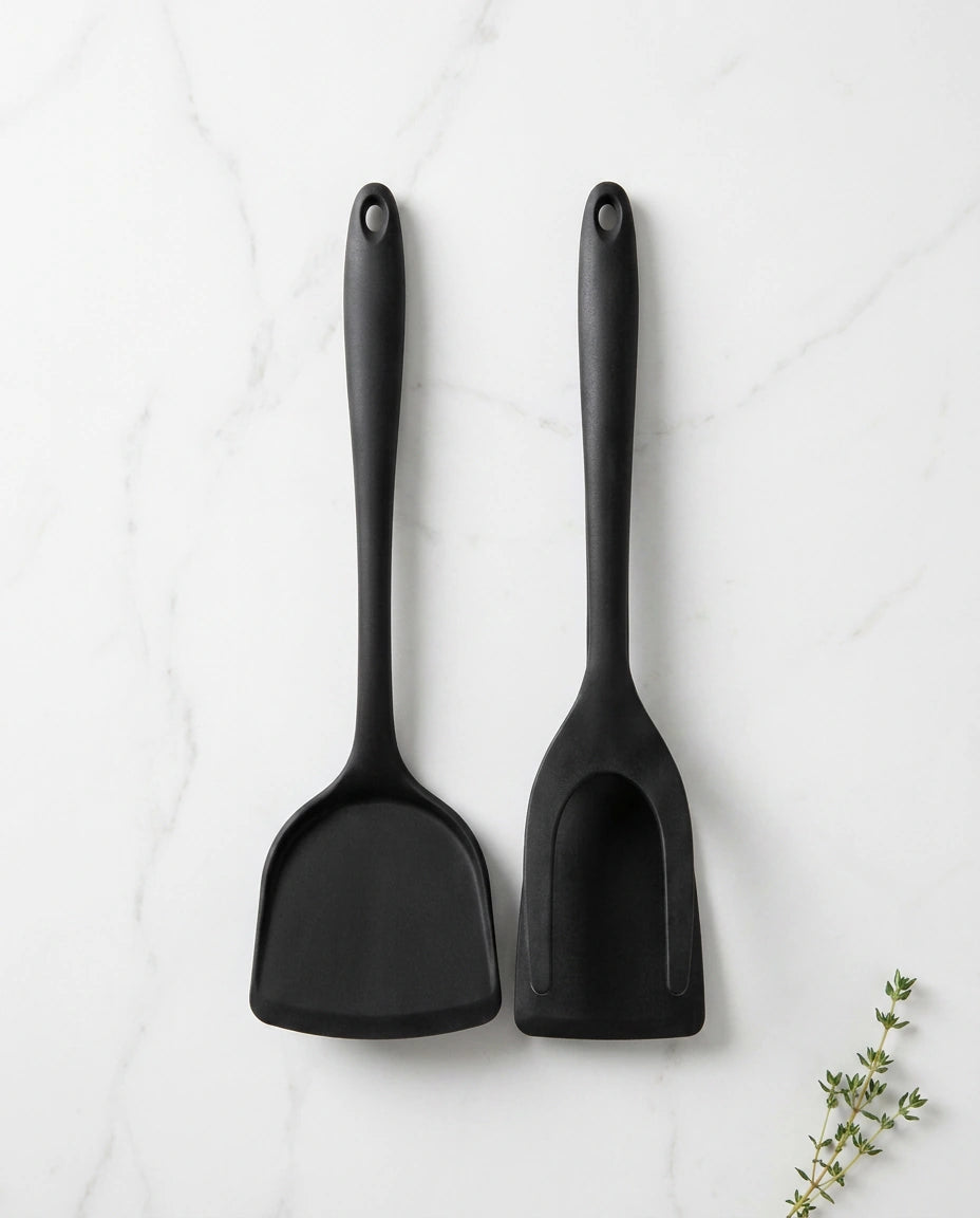 Espátula-Pegador de Silicone Versátil para Omeletes e Panquecas 2 em 1