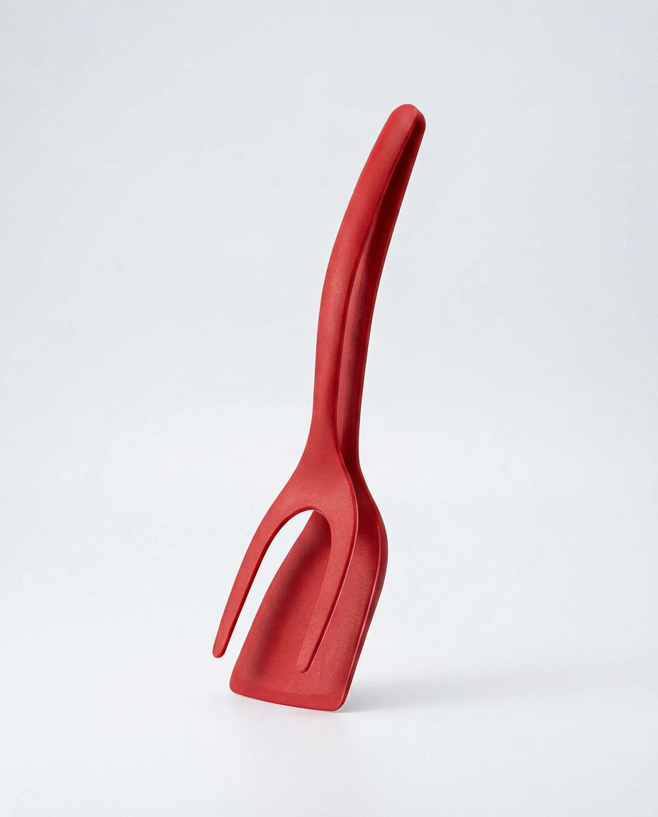 Espátula-Pegador de Silicone Versátil para Omeletes e Panquecas 2 em 1