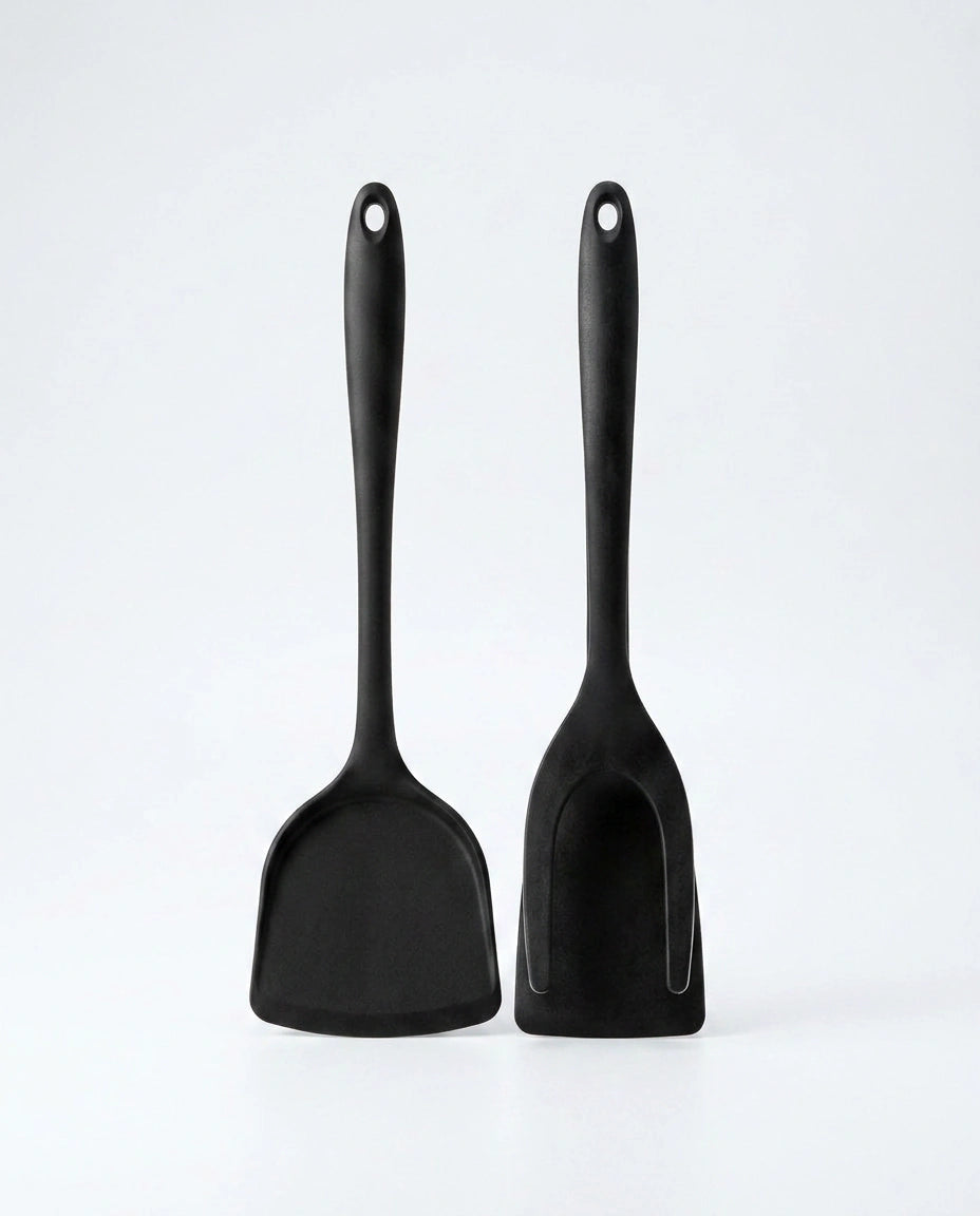 Espátula-Pegador de Silicone Versátil para Omeletes e Panquecas 2 em 1