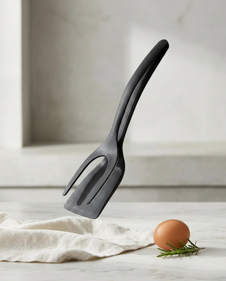 Espátula-Pegador de Silicone Versátil para Omeletes e Panquecas 2 em 1