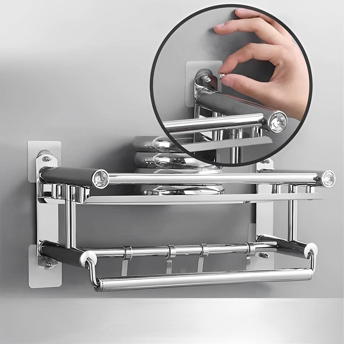 20 Ganchos Adesivos Transparente Reto com Rosca - Haustter - Haustter