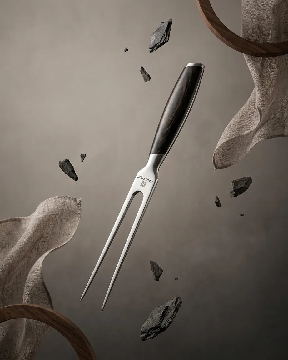 Garfo de Churrasco para Espetar Assado XINZUO, Garfo Trinchante de Aço Inoxidável para Espetar Carne, Utensílios de Cozinha para Jantar e Churrasco