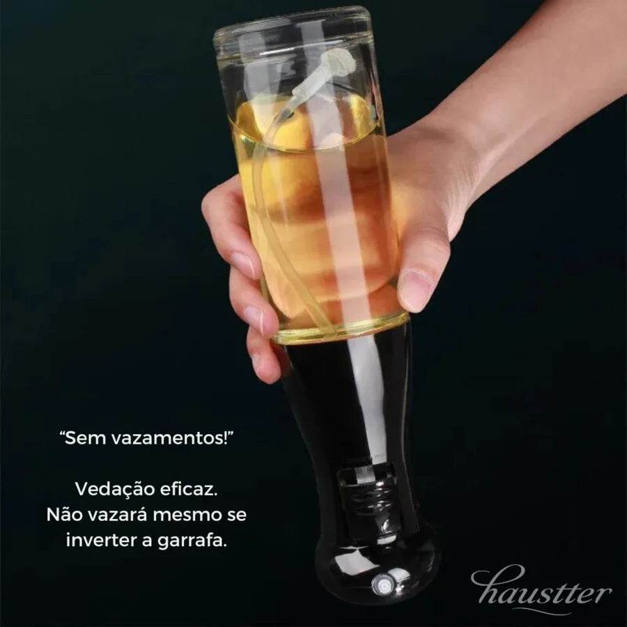 Garrafa de Óleo de Cozinha em Spray Pneumático de 200ml para Salada Fitness, Churrasco e Cozinhar, Dispensador de Óleo em Spray, Cor Preta - Haustter - Haustter