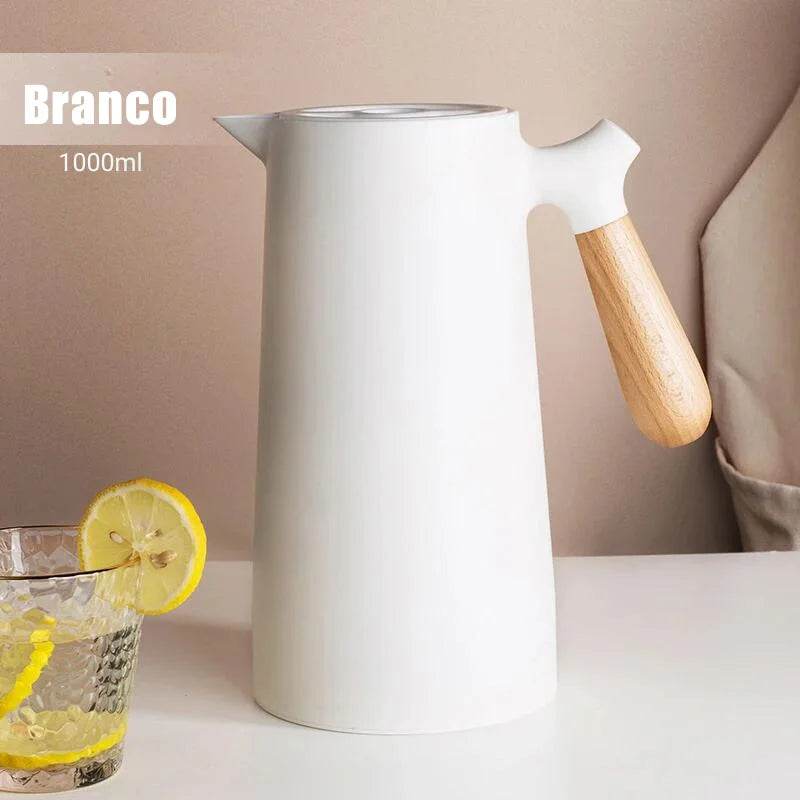 Garrafa Térmica de Grande Capacidade Estilo Nórdico com Bule Removível 1000ml - Haustter - Haustter
