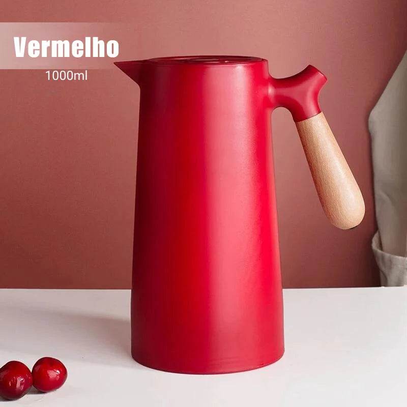 Garrafa Térmica de Grande Capacidade Estilo Nórdico com Bule Removível 1000ml - Haustter - Haustter