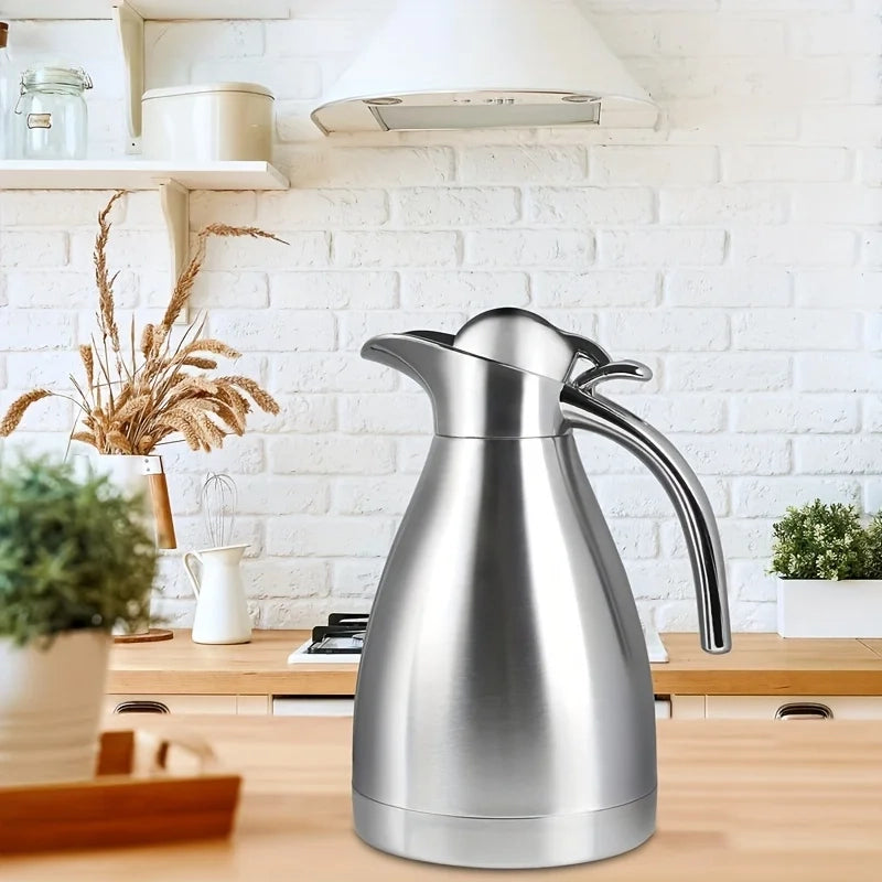 Garrafa Térmica em Inox 1L com Botão de Servir