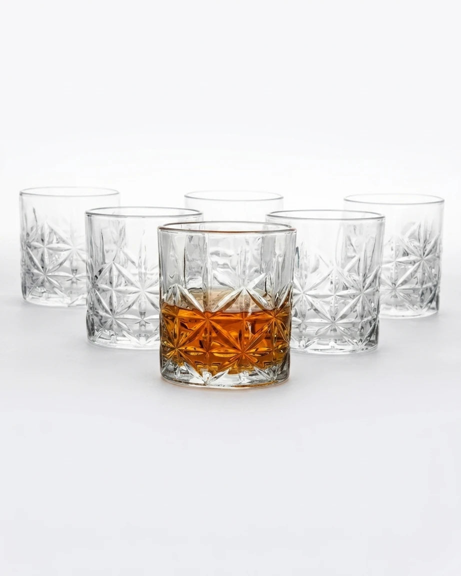 Jogo de Copos para Whisky Pavillion 6 Peças 330ml - Elegância Masculina