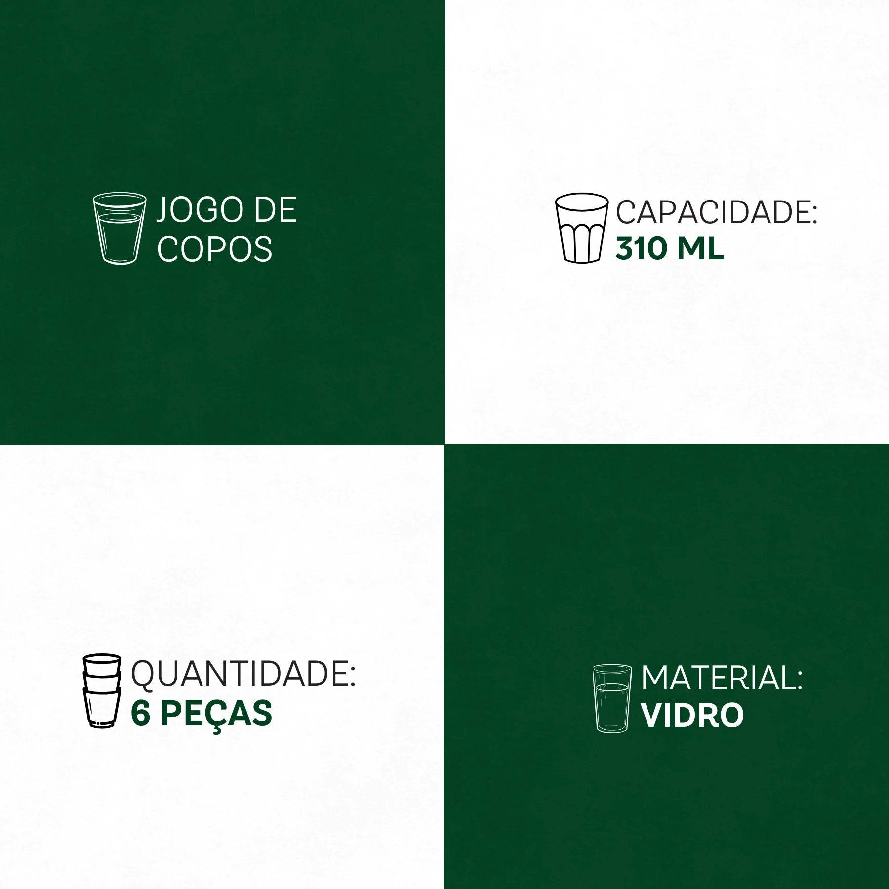 Jogo de Copos Marrakesh 6 Peças 310ml - Versatilidade com Toque Exótico | Haustter - Haustter