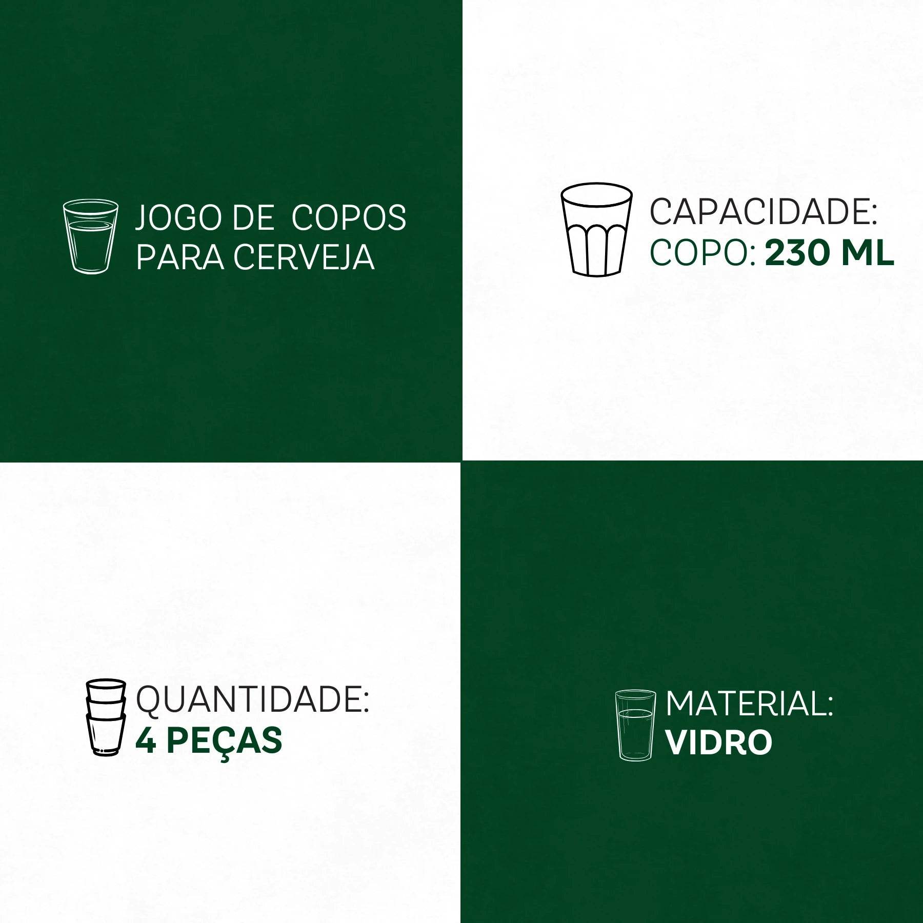 Copos Empire Coqueiro 230ml 6 Peças - Tropicalidade com Estilo | Haustter - Haustter