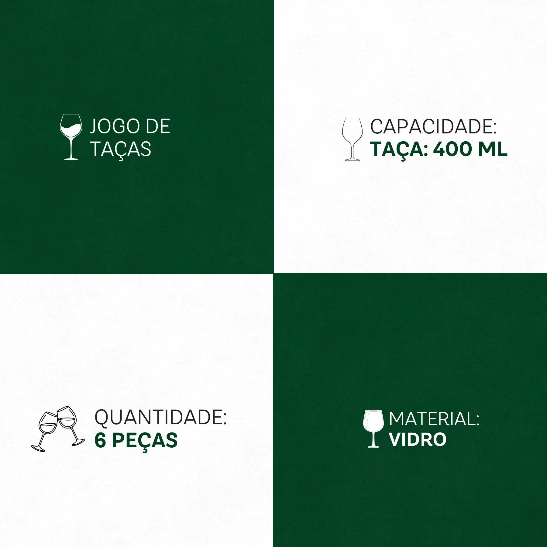 Jogo de Taças Flor de Mandacaru 6 Peças 400ml - Arte e Impacto Social Martha Medeiros | Haustter - Haustter