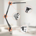 Lâmpada de Mesa LED Dupla Cabeça para Home Office, Lâmpada de Arquiteto com Braço Articulado e Grampo, 3 Iluminações - Haustter - Haustter