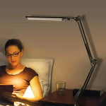 Lâmpada de Mesa LED Dupla Cabeça para Home Office, Lâmpada de Arquiteto com Braço Articulado e Grampo, 3 Iluminações - Haustter - Haustter