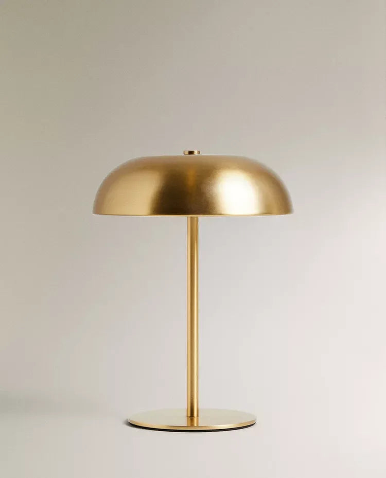 Lâmpada de mesa sem fio em metal com toque e 3 tons de luz