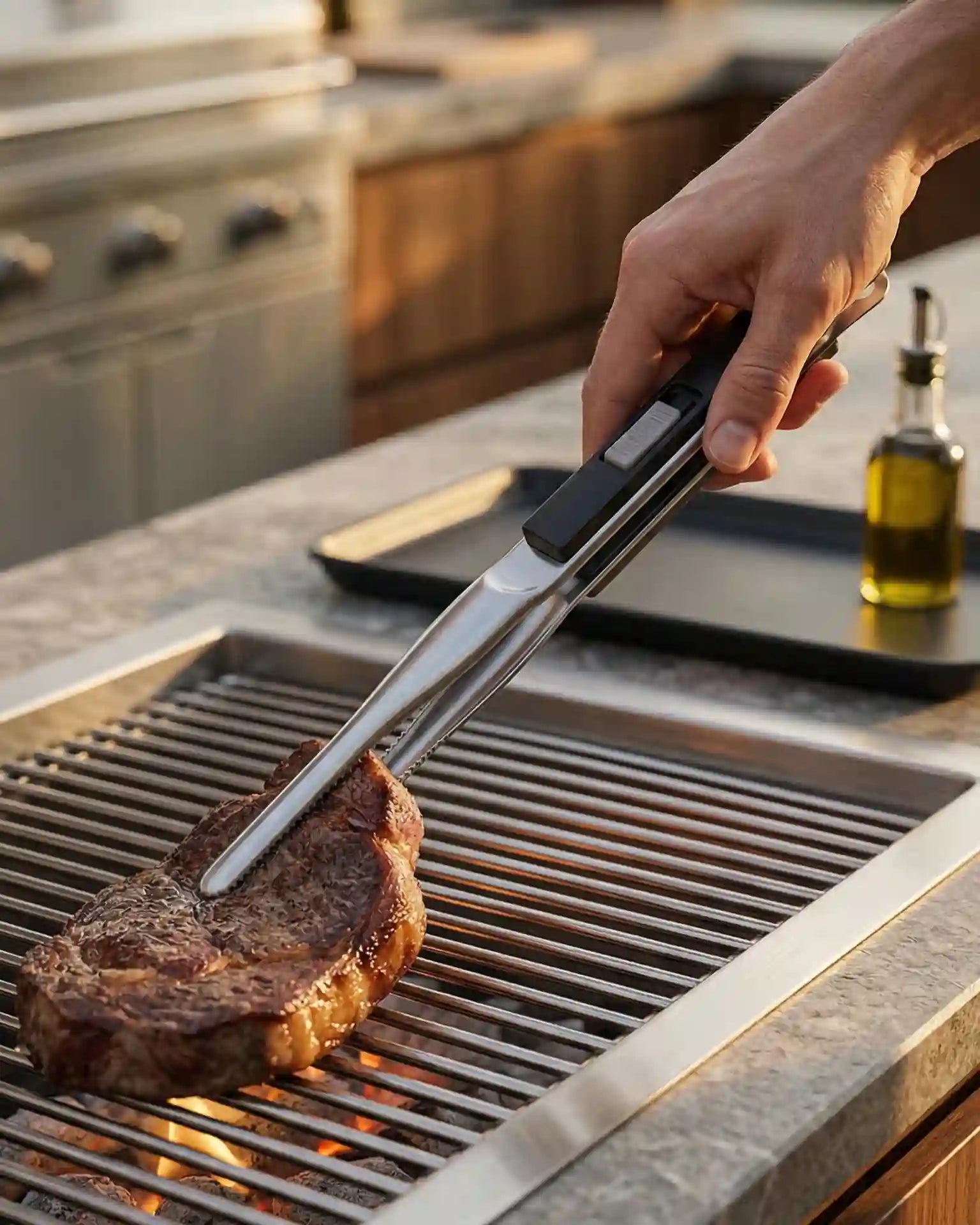 Pinça de Aço Inox com Trava