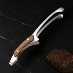 Pinça de Aço Inox e Madeira para Churrasco - Haustter