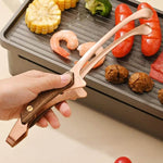 Pinça de Aço Inox e Madeira para Churrasco - Haustter - Haustter