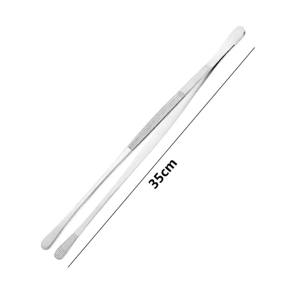 Pinça Fina de Aço Inox Extra Longa para Cozinha e Churrasco - Haustter - Haustter