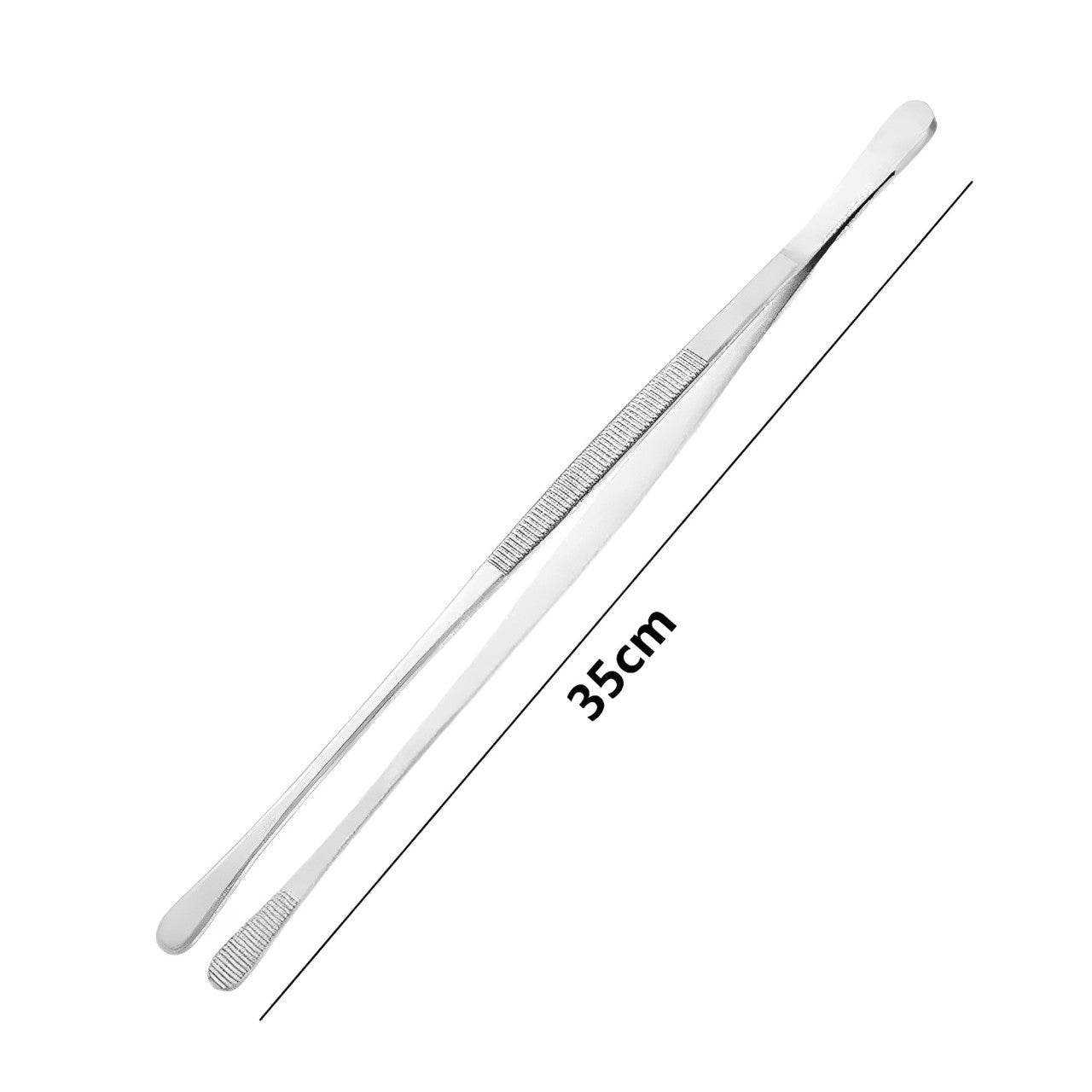 Pinça Fina de Aço Inox Extra Longa para Cozinha e Churrasco - Haustter - Haustter
