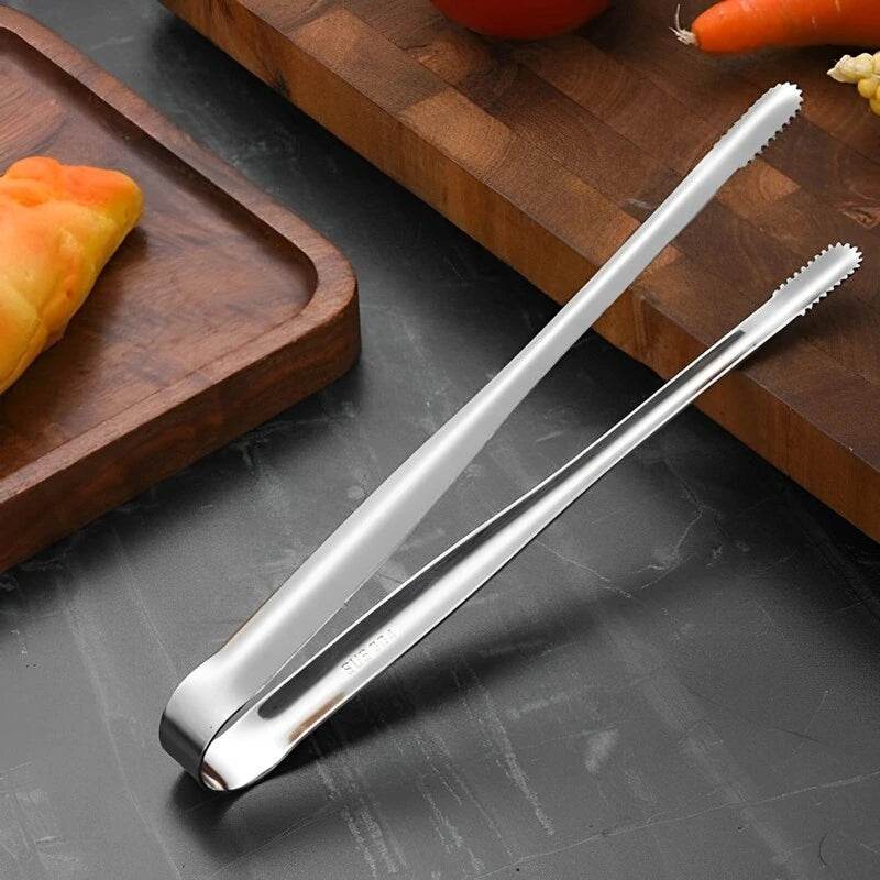 Pinça para Churrasco em Aço Inoxidável, Pinça para Alimentos, Pinça para Bife e Pão, Utensílios de Cozinha para Jantares - Haustter - Haustter