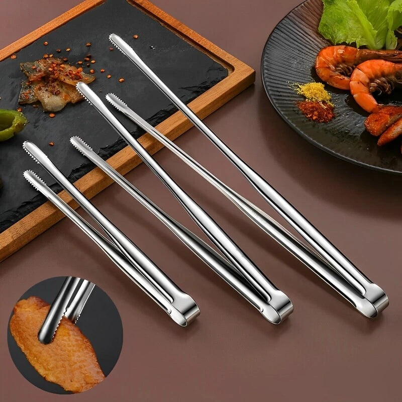 Pinça para Churrasco em Aço Inoxidável, Pinça para Alimentos, Pinça para Bife e Pão, Utensílios de Cozinha para Jantares - Haustter