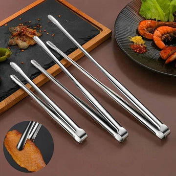 Pinça para Churrasco em Aço Inoxidável, Pinça para Alimentos, Pinça para Bife e Pão, Utensílios de Cozinha para Jantares - Haustter - Haustter