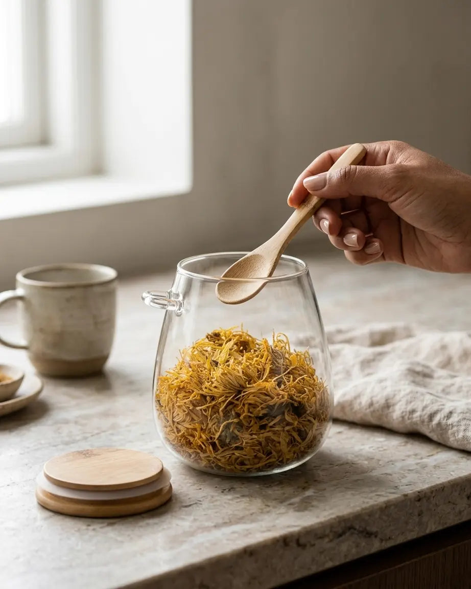 Potes de Vidro Selados + Colher de Bambu para Alimentos Nobres
