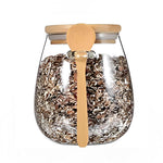 Potes de Vidro com Tampa Selada e Colher de Bambu - Haustter - Haustter