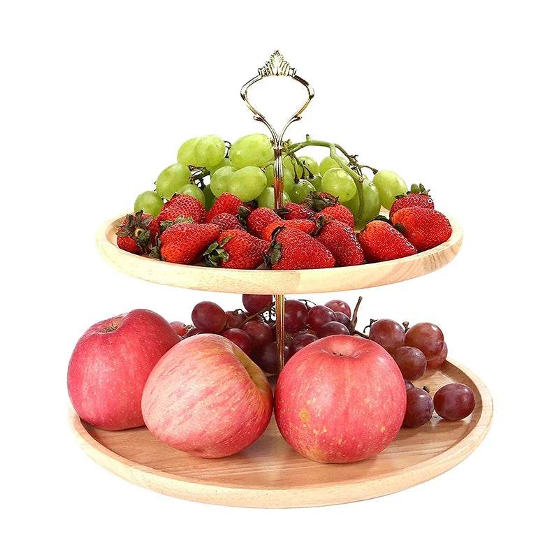 Prato de Frutas de Bambu com Suporte - Haustter - Haustter