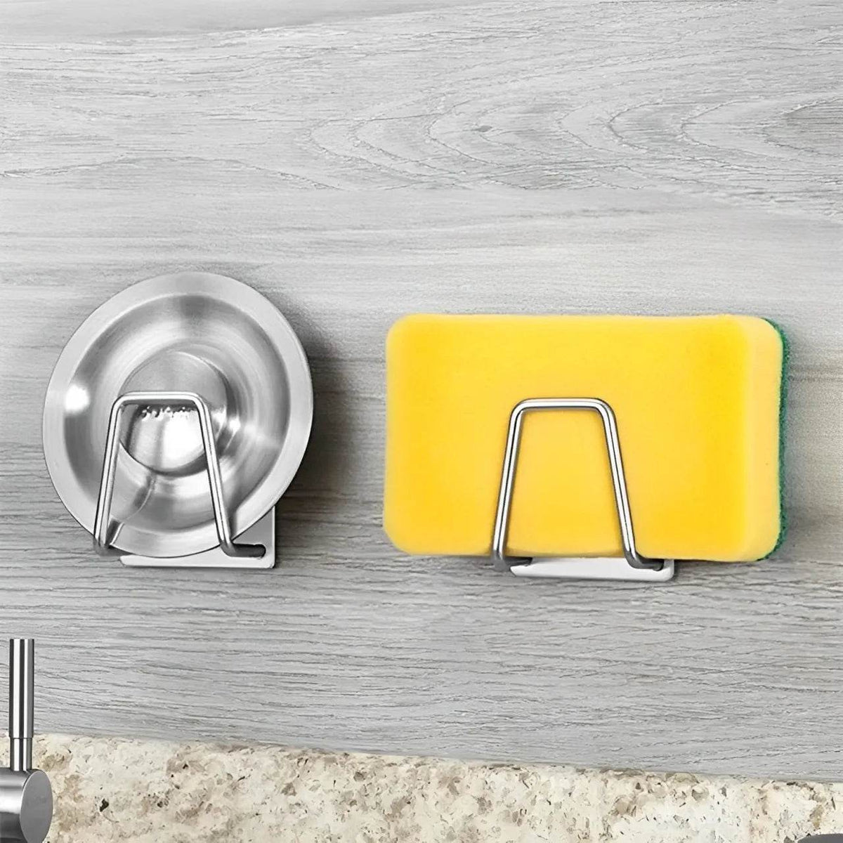 Suporte para Secagem de Esponjas e Organização de Utensílios de Cozinha em Inox - Haustter - Haustter