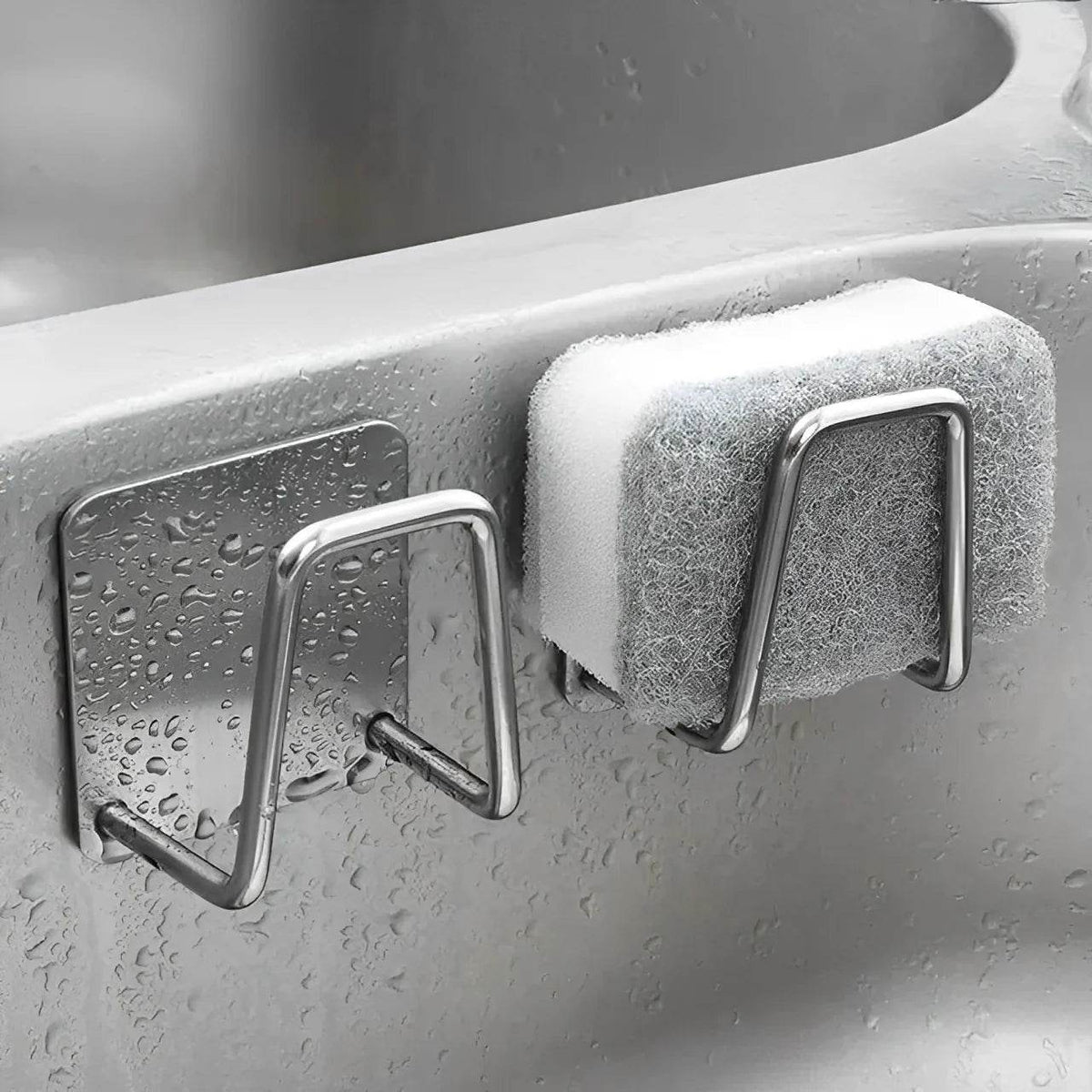 Suporte para Secagem de Esponjas e Organização de Utensílios de Cozinha em Inox - Haustter - Haustter